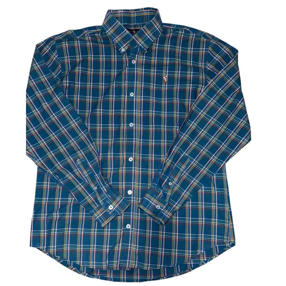 Ralph Lauren Men's Classic Fit Plaid Button‎ Down Shirt Long Sleeve XL